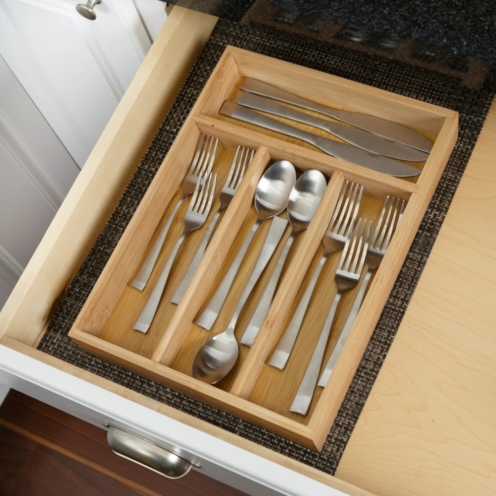 Bamboo Cutlery Drawer Organizer